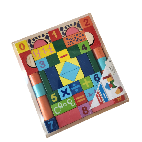 Ciudad matemática madera de varios colores