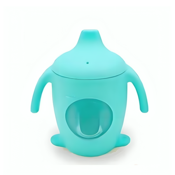 Vaso Silicona Boquilla Asas Turquesa