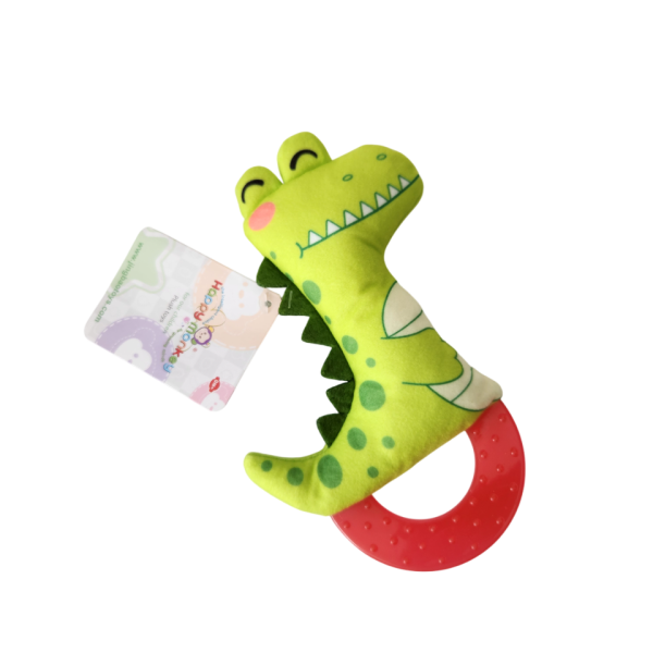 Sonajero Mordedor Animal Dino verde
