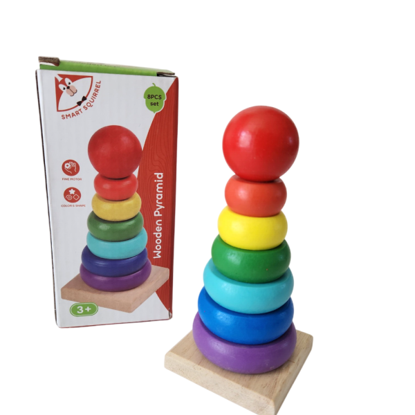 Mini Torre de Encaje de Madera – Colores, Diversión y Desarrollo