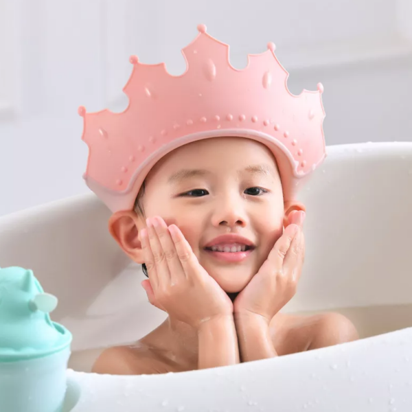 Corona de baño, visera para la ducha (rosada)