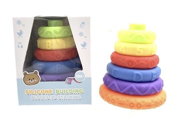 Torre apilable arcoiris de estimulación